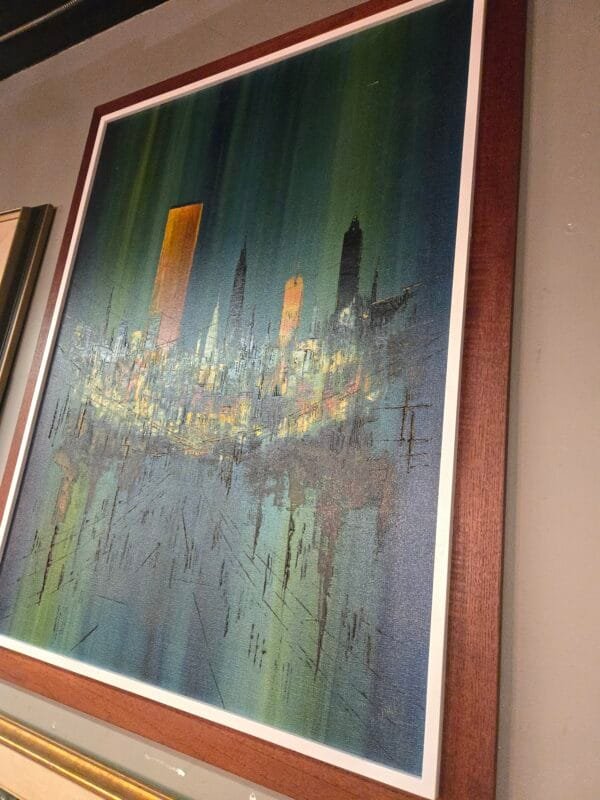 Abstract Cityscape Painting – Framed Artwork - Artist B.Scani - Image 3