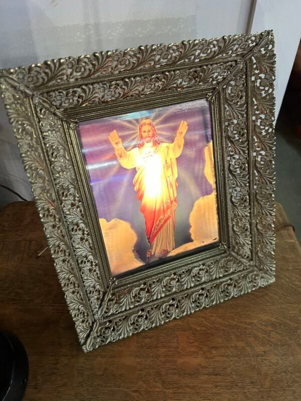 Vintage Hologram Prayer Image – Sacred Religious Artifact - Image 2