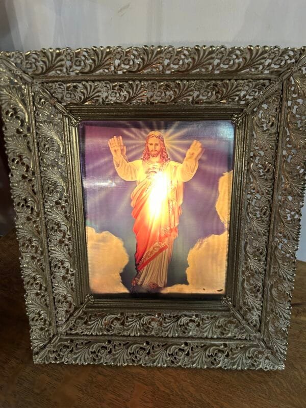 Vintage Hologram Prayer Image – Sacred Religious Artifact - Image 3