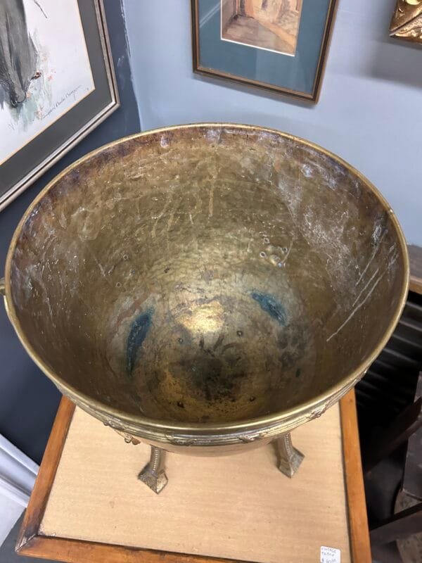 19th Century Antique Brass Coal Bin with Ornate Detailing - Image 3