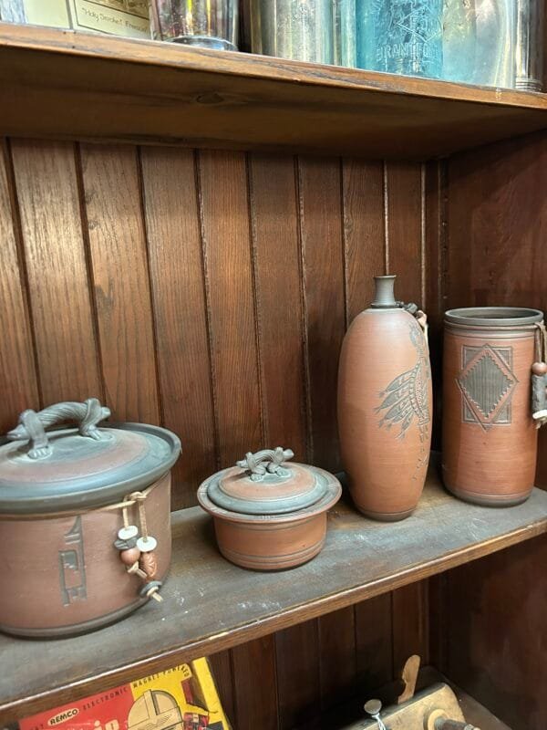 Authentic handcrafted Modern Navajo pottery with traditional Southwest designs and rich earthy hues. A collector’s dream for Native American art lovers.