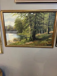antique Danish oil painting