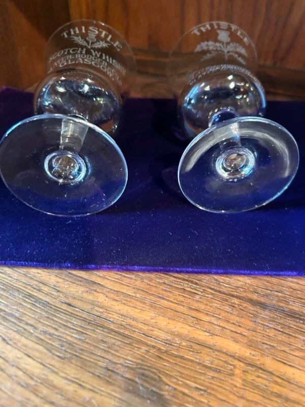 Vintage Etched Scottish Whiskey Glasses – Distinctive Design for Connoisseurs - Image 2
