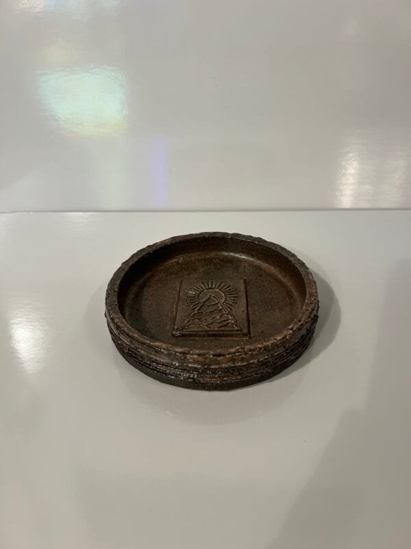 Mid-Century Modern Brutalist Bowl by Robert Bentsen – Signed Danish Studio Pottery (16 cm x 3 cm) - Image 4